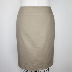 Merona Size 12 Skirt Pencil Knee Length Midi Camel Beige Pockets Lined Classic